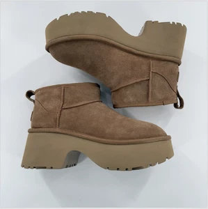 UGG Classic Ultra Mini Platform Boots Womens Size 9 Suede Shearling - Picture 1 of 10