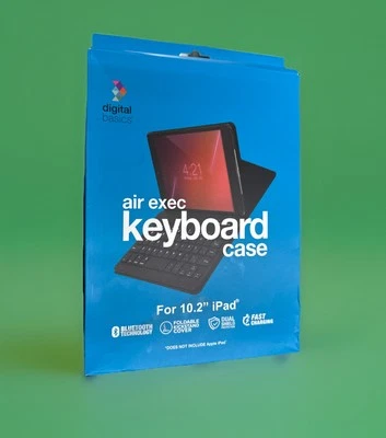 Lot-3 Digital Basics Air Exec Bluetooth Keyboard & Casefor10.2iPad  Galaxy Marb￼ - Image 1 of 4