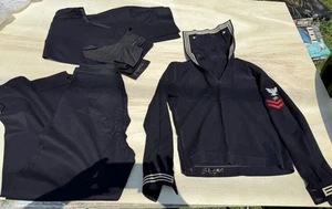 Vintage 1940's U.S.Navy Cracker Jack Sailor Uniform Wool Jacket & 2 Trousers Set - Picture 1 of 15