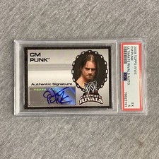 2008 Topps WWE Ultimate Rivals Autographs CM Punk PSA 5 EX