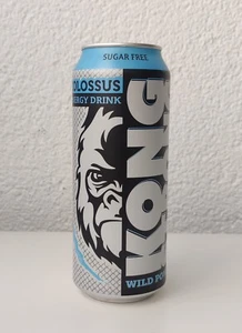 Empty Colossus Kong Strong Sugar Free Energy Drink can 500 ml/16.9 fl oz; BOTTOM - Picture 1 of 8