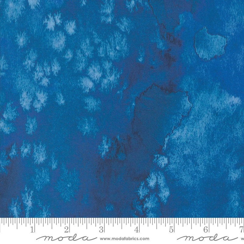 FLOW Blue MODA Fabric Coming Up Roses Create Joy quilting 3 yards 8433-83 - Image 1 of 3