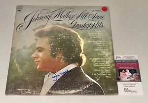 Album Johnny Mathis firmato tutti i tempi Greatest Hits vinile autografato #2 JSA COA - Foto 1 di 2