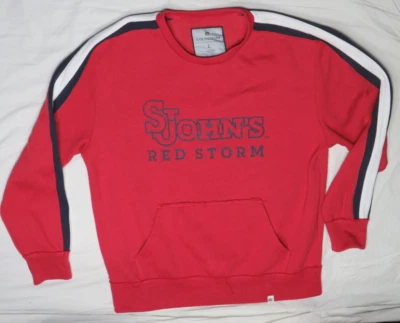 ST. JOHN'S RED STORM MENS LARGE SHIRT CREW FLEECE SWEATSHIRT KANGAROO POCKET - Image 1 of 4