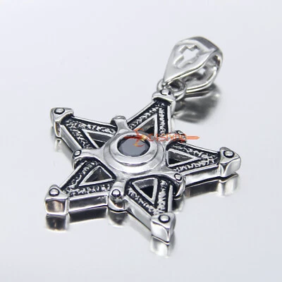 Collar Colgante Estrella Wicca Pentagrama Grande Para Hombre Sello Pagano Pentáculo de Salomón Foto 1 de 4