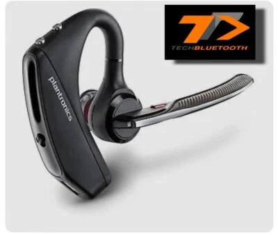 (PLANTRONICS POLY V5200 SERIES )✅️ HD Bluetooth Headset Wind Smart Tech Black💯 - Image 1 of 3