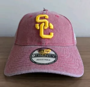 USC Trojans New Era 9TWENTY Hat Cap Strapback Rugged Red Heather Adjustable - Picture 1 of 10