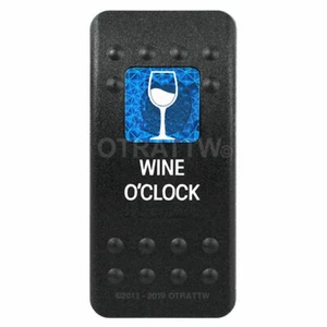 OTRATTW Carling Technologies Contura II Rocker Switch, WINE O'CLOCK, BLUE LENS - Picture 1 of 6