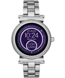 Michael Kors MKT5036 Sofie Silver Tone Womens Smartwatch - Picture 1 of 5