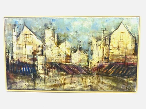 Expressionistisch Ölgemälde Rolf Schröder / R. Ode ( Marktplatz ) - Picture 1 of 4