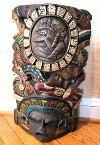 Mayan/Tulum/Yucatan Wooden Face Mask - Picture 1 of 6