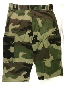 Pantalones cortos de camuflaje bermudas ejército francés excedente bosque - Imagen 1 de 6