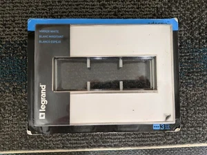 One Brand New Legrand Adorne Mirror White 3-Gang wall plate # 362913 - Picture 1 of 5