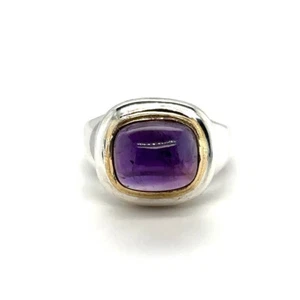 Tiffany & Co PALOMA PICASSO Sterling Silver 18k Gold Amethyst Ring Size 10 - Picture 1 of 5