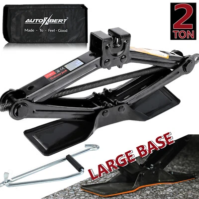 Steel Scissor Lift Jack Wide Stand Car Kit, 2 Ton 4000 lbs Storage Bag Truck  - Image 1 of 4
