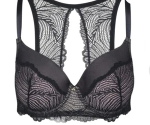 Essential Bodywear Date Night Piper Bra Black W/Mauve / Size 36C/ NEW With Tags - Picture 1 of 10