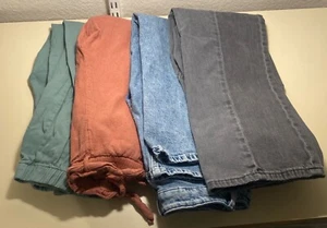 Lot Of 4 Girls Pants Jeans Size 9/10 And 10 Abercrombie Kids H&M There Abouts - Picture 1 of 21