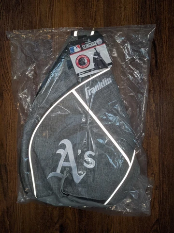 Oakland Athletics A's Franklin Gray Slingbak Baseball Bag Backpack Bat Holder Cover