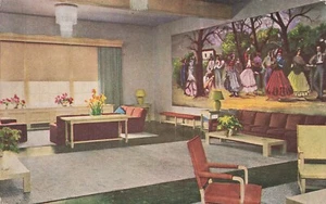 Postcard ~ Fort Ord, California, Ladies Lounge, Soldiers' Club - Picture 1 of 2
