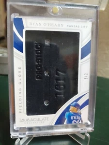 2019 Panini Immaculate Ryan O'Hearn Kansas City Royals SP Fielding Glove#2/2 - Picture 1 of 4