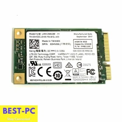 NEW DELL 256GB mSATA 2HNG6 LITE-ON LMH-256V2M 6Gb/s SSD Solid State Drive - Image 1 of 4