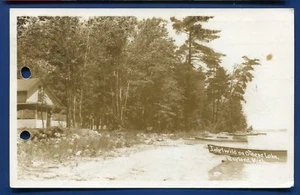 Idylwild on Otsego Lake Gaylord Michigan mi scene view real photo postcard RPPC - Picture 1 of 2