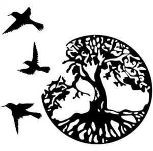 Tree of Life Wall Decor Metal Wall Art Family Tree Wall Decor with 3 Bird TytIy - Picture 1 of 4