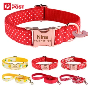 Personalised Dog Collar Sakura, Polka, Pineapple Cute Custom Dog Collar - Picture 1 of 16