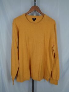 J Crew Factory Mustard Yellow Cotton Sweater Size XXL Mens New
