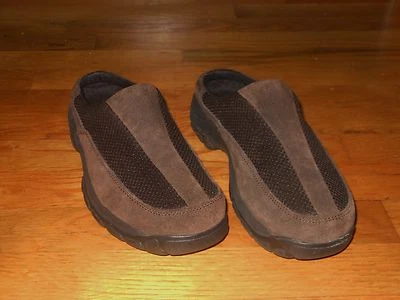 RedHead 男式懒人鞋 - 尺寸 7 M - 麂皮绒 + 布料 - 深棕色 - 状况完好 — 第 1/4 张图片