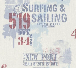 A.S. Création Vliestapete Surf & Sail 9270-19 Maritimes Dekor Blau Rot stylisch - Bild 1 von 1