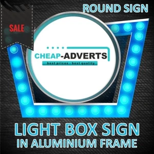 One-sided Round LED Projected Signs 80 x 80 cm - Custom Shop Light Box Sign - Picture 1 of 6
