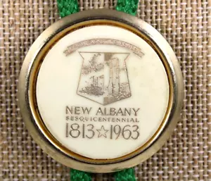VINTAGE NEW ALBANY INDIANA 1963 SESQUICENTENNIAL CELEBRATION SOUVENIR BOLO TIE - Picture 1 of 15