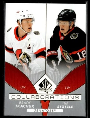 2022-23 SP Authentic Collaborations Brady Tkachuk / Tim Stutzle #C-14 - Image 1 of 2