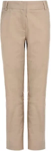 Nautica Big Girls' Uniform Straight Leg Stretch Twill Pants, Khaki, 8 - Picture 1 of 2