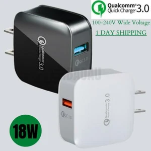 18W QC 3.0 Quick USB Fast Wall Charger Power Adapter US Plug For iPhone Samsung - Picture 1 of 12