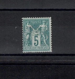 FRANCE STAMP YVERT 64 SCOTT 67 " PEACE AND COMMERCE SAGE 5c GREEN" MNH F-VF J059 - Picture 1 of 1