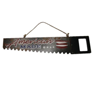 "American Made" Decorative metal hand saw wood handle home decor 28" x 7" - Picture 1 of 1