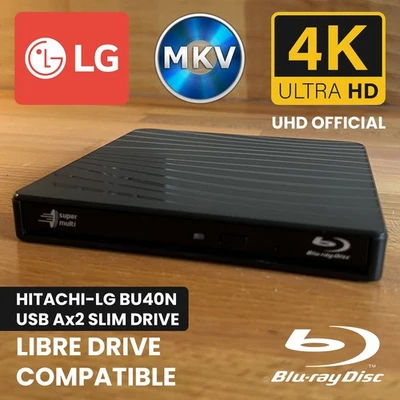 LG BU40N 1.03MK External USB-A x2 Libredrive Friendly 4K Blu Ray UHD MakeMKV - Image 1 of 4