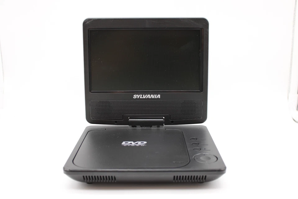 Sylvania 7 in Swivel Screen Portable DVD Player with A/V Out -Model SDVD7051 - Image 1 of 4