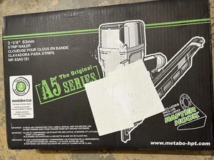 NEW Metabo 3-1/4-in 21-Degree Pneumatic Roundhead Framing Strip Nailer NR83A5(S) - Picture 1 of 5