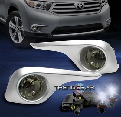 FOR 11-13 TOYOTA HIGHLANDER BUMPER DRIVING SMOKE FOG LIGHT LAMP W/8K HID+HARNESS - Image 1 of 4