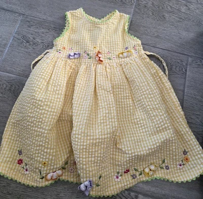 Vestido Youngland Amarillo Guinga Niño Pequeño Floral 2T LEER  Foto 1 de 4
