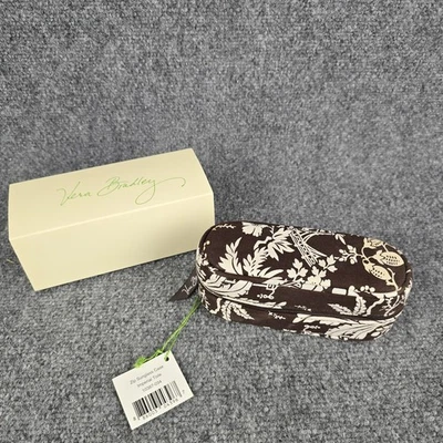 Vera Bradley Eyeglass Case Imperial Toile Brown Zip Around New w/ Box - Flawed - Image 1 of 4