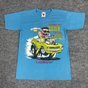 Vintage Chevrolet Camaro Born Bad Shirt Herren M blau Einzelnaht Grafik USA verblasst - Bild 1 von 14