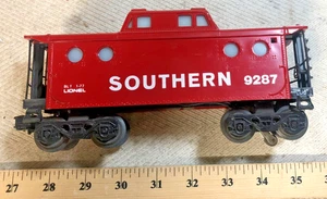 Lionel calibre O 6-9287 rojo sur ojo de buey estilo caboose usado (C) - Imagen 1 de 6