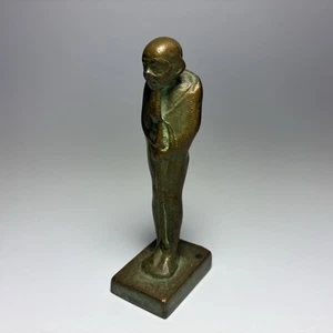 Vintage Antique Brass Bronze Egyptian God Ptah Figurine Statue Paperweight 3.5” - Picture 1 of 9