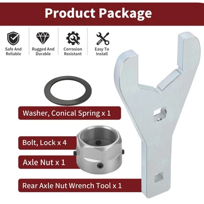 Herramienta de llave de tuerca de eje trasero 46 mm con tuerca de bloqueo para Yamaha YFZ450R 09-24 YFZ450X 10-11 Foto 1 de 4