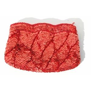 Vintage Beaded Small Evening Bag Clutch La Regale Charlet Red Sequins Crystal - Picture 1 of 9