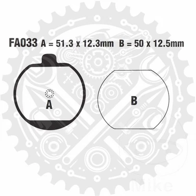 Nuevo juego de pastillas de freno delanteras EBC Organic FA FA033 1 para Kawasaki H1 500 E 1974-1975 Foto 1 de 4